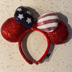 Disney red, white, and blue ears